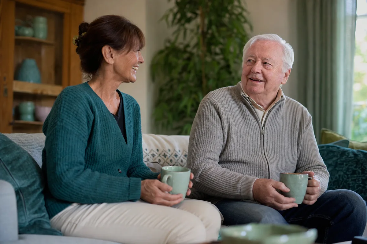 24-Stunden-Betreuung in Berlin, Betreuungskraft und Seniorin zu Hause
